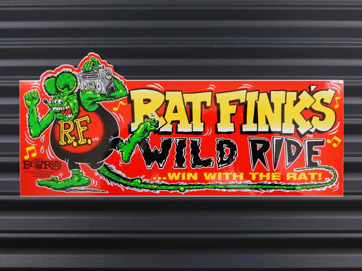【Rat Fink・ラットフィンク】※《バンパーステッカー・WILD RIDE／サイズ80×180mm》　MOONEYES　(品番RDF050)_画像2