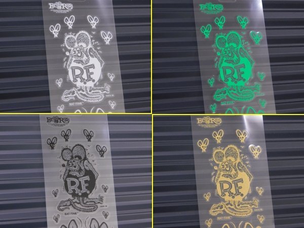 【Rat Fink・ラットフィンク】※《スカルフライデカール／ゴールド》　MOONEYES　ムーンアイズ　転写式　(品番RDF035GO)_他のカラーも出品中です。