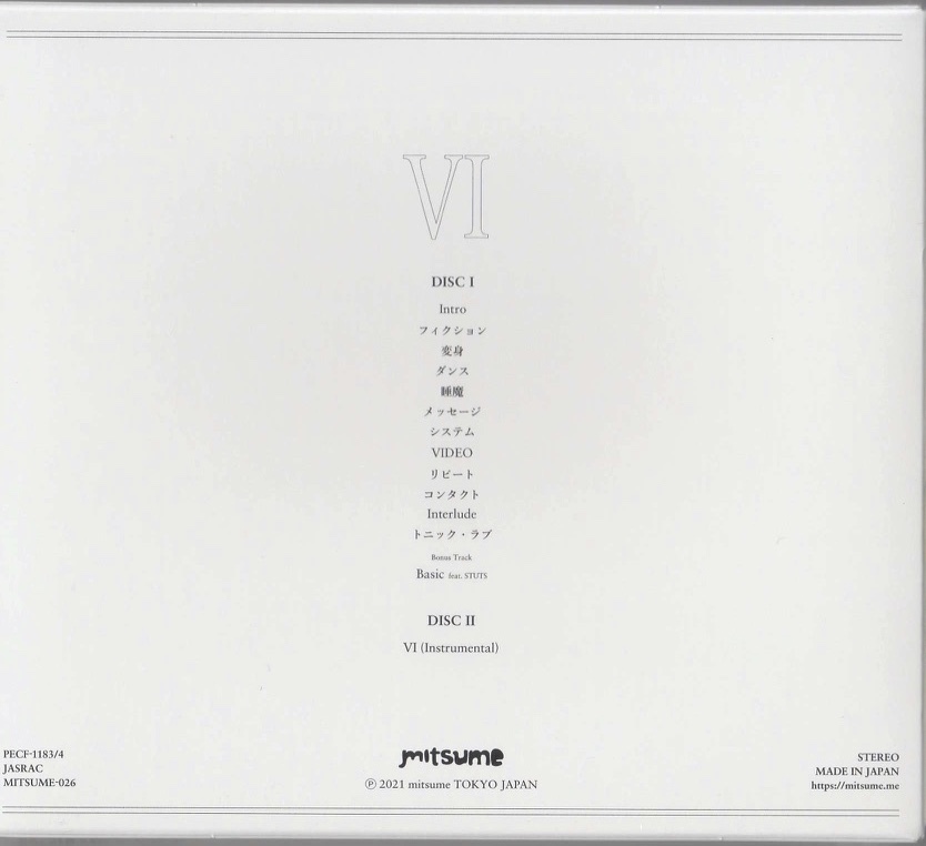 新品☆ミツメ / VI (シックス)日本盤2CDアルバム☆2021年 mitsume STUTSとの共作 Basic収録 Yogee New Waves cero スカート シャムキャッツ_画像2