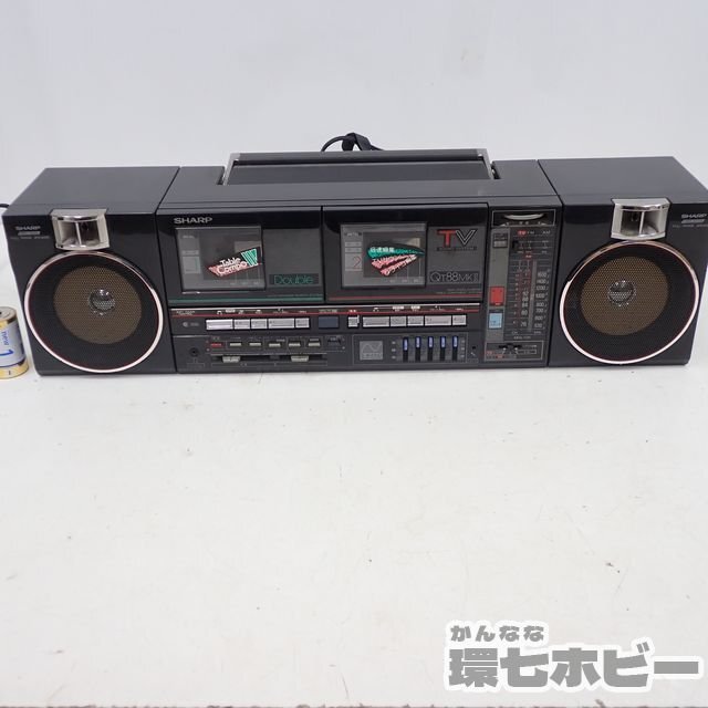 MW29* reproduction * reception OK that time thing sharp SHARP QT-88MKⅡ radio-cassette battery NG Junk / Showa Retro MK2 MKII Vintage made in Japan sending :-/100