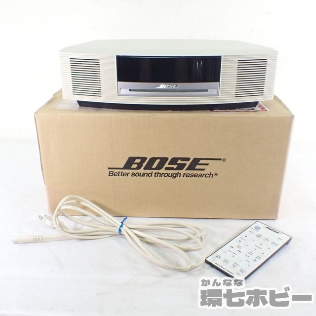 0KB1◆BOSE/ボーズ MODEL AWRCCC WAVE Music System ミュージックシステム リモコン 電源コード 輸送箱あり 動作OK/CDプレーヤー 送:-/100_画像1