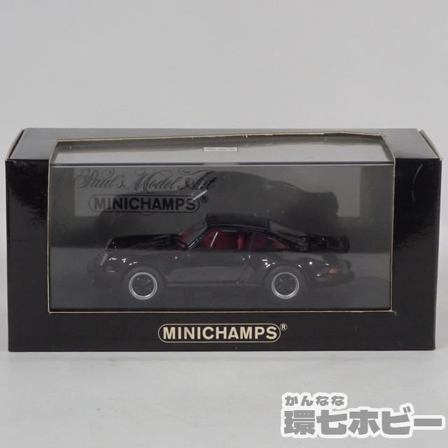 2RB30◆ミニチャンプス 1/43 ポルシェ 911 1977 ターボ ブラック Schwarz ミニカー/PMA Minichamps PORSCHE 送:-/60_画像1