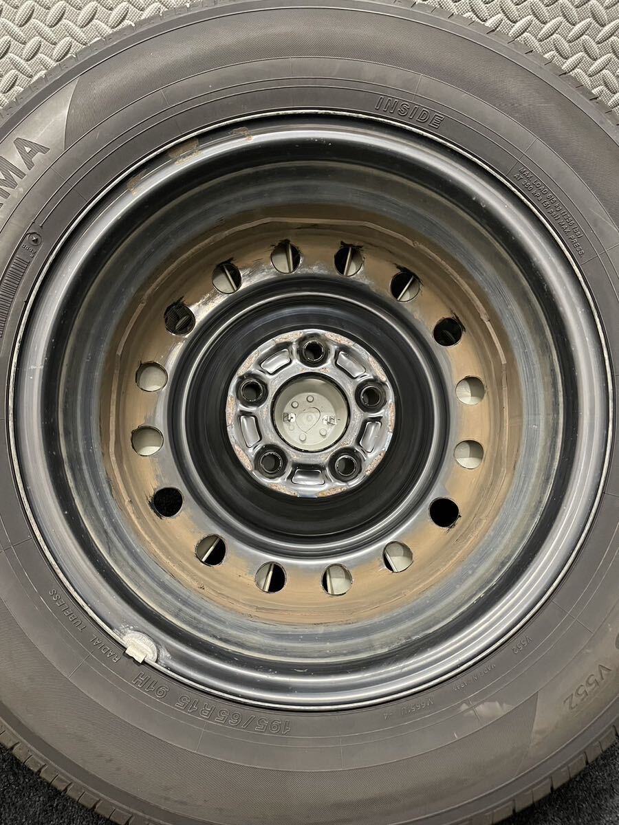 195/65R15 YOKOHAMA/ADVAN dB V552 18/20/21年製 日産 セレナ 純正 スチール 15インチ 5.5J＋45 114.3 5H 夏タイヤ 4本 ヨコハマ (3-C647)の画像10