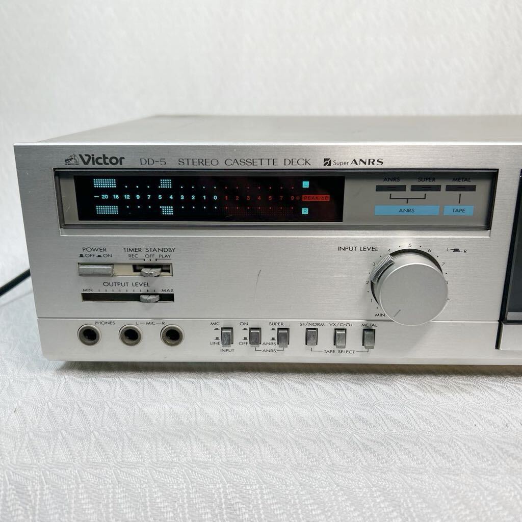 Victor ビクター DD-5 ステレオカセットデッキ STEREO CASSETTE DECK Super ANRS オーディオ機器　通電簡易動作OK 音出し未確認　現状品_画像2