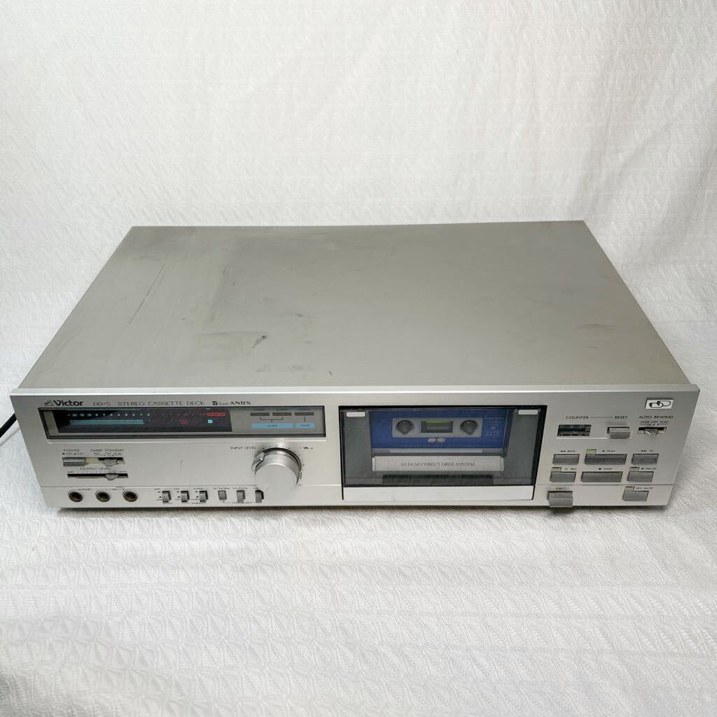 Victor ビクター DD-5 ステレオカセットデッキ STEREO CASSETTE DECK Super ANRS オーディオ機器　通電簡易動作OK 音出し未確認　現状品_画像1