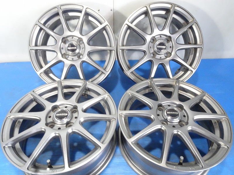 ◆WAREN◆15x5.5J +43 4穴 100 中古 アルミホイール 4本【福島発 送料無料】FUK-E14102★15インチ_画像1