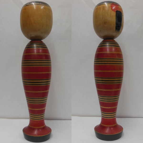 02:KOKESHI 伝統郷土工芸品 高さ約45cm程度　1点ものこけし 系譜：土湯　人形玩具お安くどうぞ_画像3