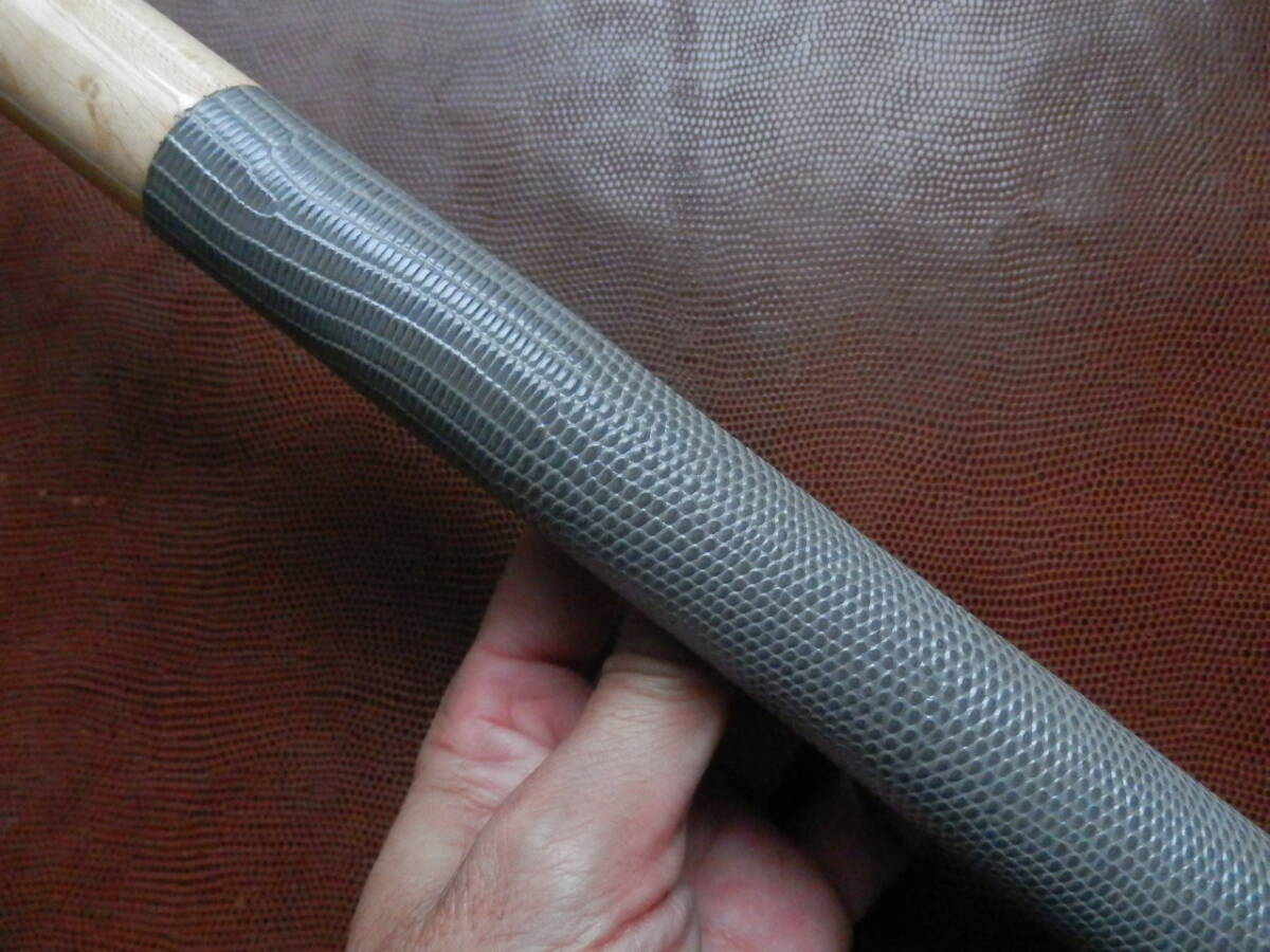  cow leather Lizard type pushed . length pattern gray billiards leather original leather grip 