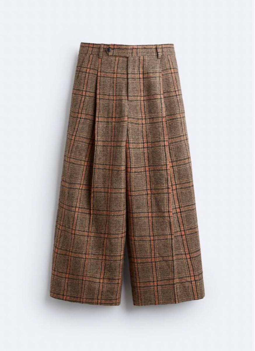 ZARA Harry Lambert ワイド チェック パンツ ワイドパンツ ZARA Harry Lambert ワイド チェック パンツ ワイドパンツ