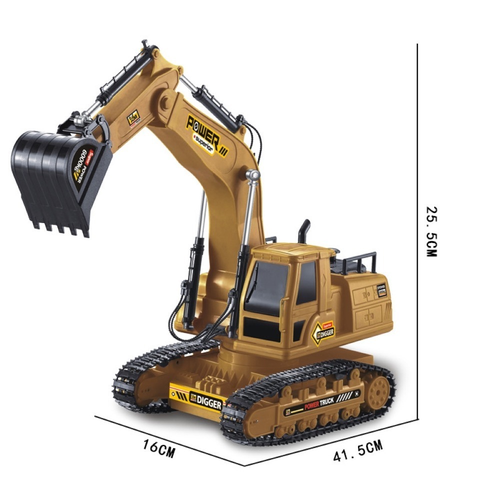 s1724 1/18 rcトラックrcショベル2.4グラムラジコンカー毛虫トラクターモデルエンジニアリング車掘削土壌音_画像4