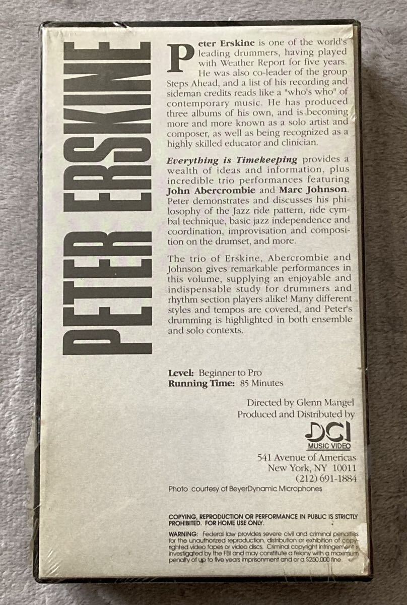 ! unopened [VHS video ]PETER ERSKINE beater earth gold Every singiz time key pin g. surface attaching drum .. video records out of production rare DCI