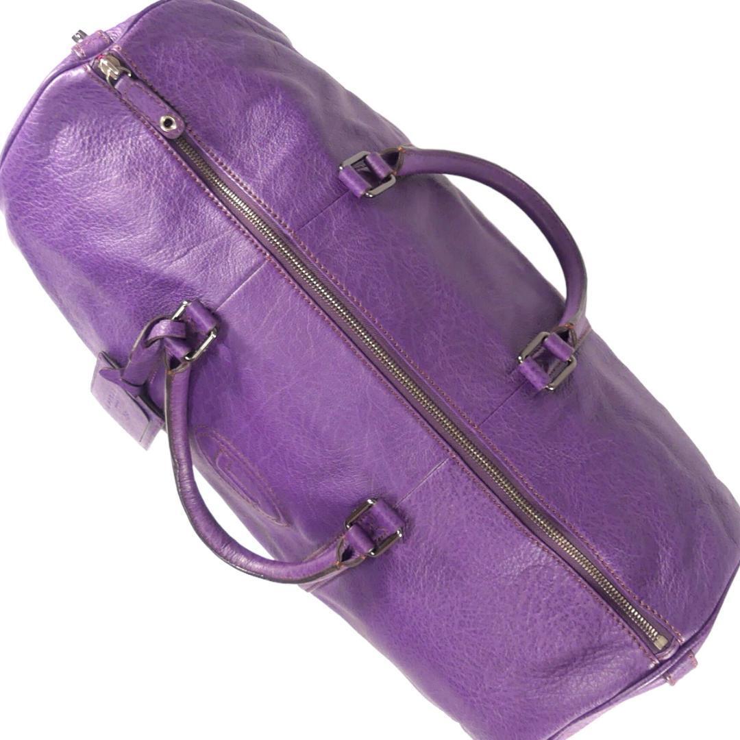  быстрое решение *LANCEL L*Orfueil специальный заказ * все кожа сумка "Boston bag" Lancel lako направляющие сотрудничество фиолетовый натуральная кожа натуральная кожа сумка на плечо путешествие ключ имеется 