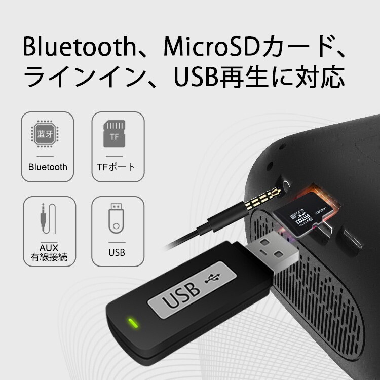 ワイヤレススピーカー bluetooth ブルートゥース 小型 ポータブルスピーカー ステレオスピーカーキャンプ アウトドア ストラップ付き