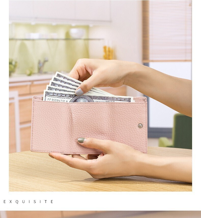  Mini кошелек женский мужской натуральная кожа футляр для карточек карта карман бумажник скимминг предотвращение кошелек для мелочи . монета inserting три складывать кошелек белый 