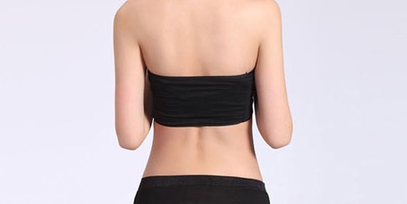 1223002 cotton material bare top tube top pad not equipped pattern not equipped black color 