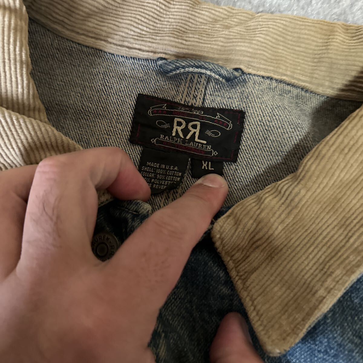 RRL デニムジャケット サイズ表記XL 中古 検）リーバイス ヴィンテージ Wrangler の画像2