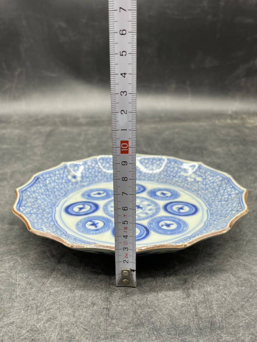 r6051017 骨董 染付 飾り皿 在銘　陶器 中国美術_画像8