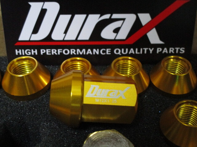 [ new goods ]te. Lux Durax racing nut M12×P1.25 BBP125KS Short lock nut attaching 20ps.@ Gold light weight aluminium anodized aluminum 