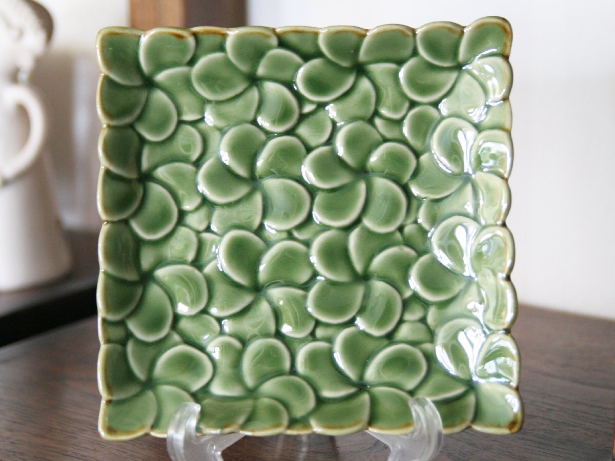 【アウトレット】 ジェンガラ JENGGALA 食器・陶器 Jenggala Square Frangipani Plate ※同梱発送可_画像1