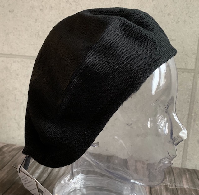 帽子 大きいサイズ 日本製 ベレー帽 L BIG サイズ ニット帽 ニット オールシーズン メンズ レディース シンプル 男女兼用 ブラックの画像6