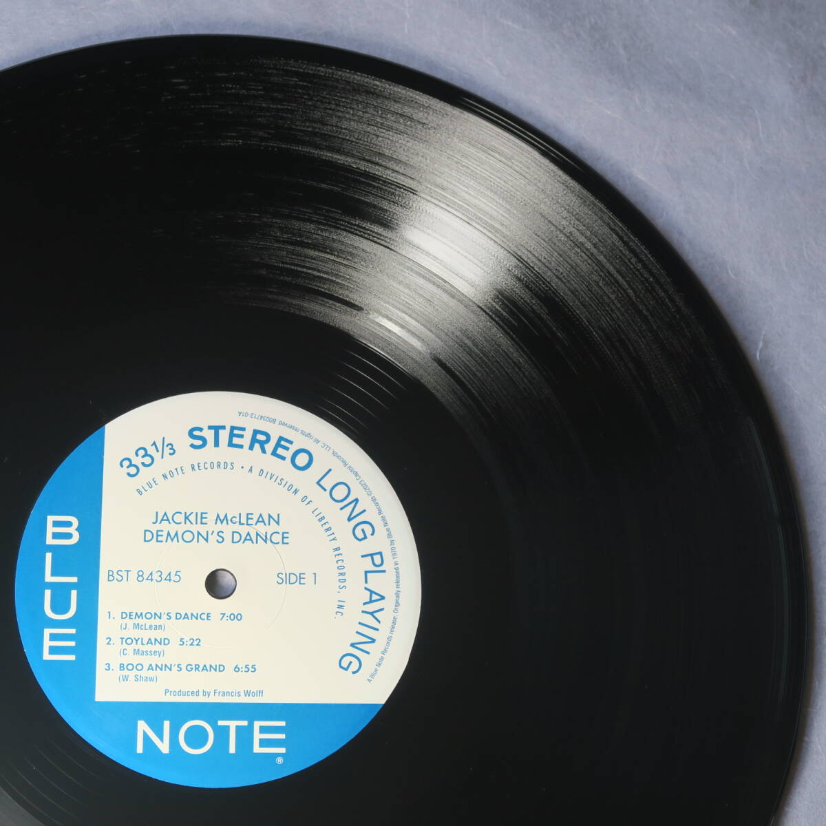 ●「ジャズ夢一番」（ demon's dance / Jackie Mclean ） ほぼ新品！ 米盤( Blue Note BST-84345 ) 高音質重量盤 197g の画像8