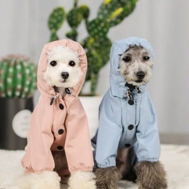 犬用 犬 レインコート Mサイズ ポンチョ ペット 雨具 夜間反射 防水 犬服 ペット服 可愛い 小型犬 ドッグウェア