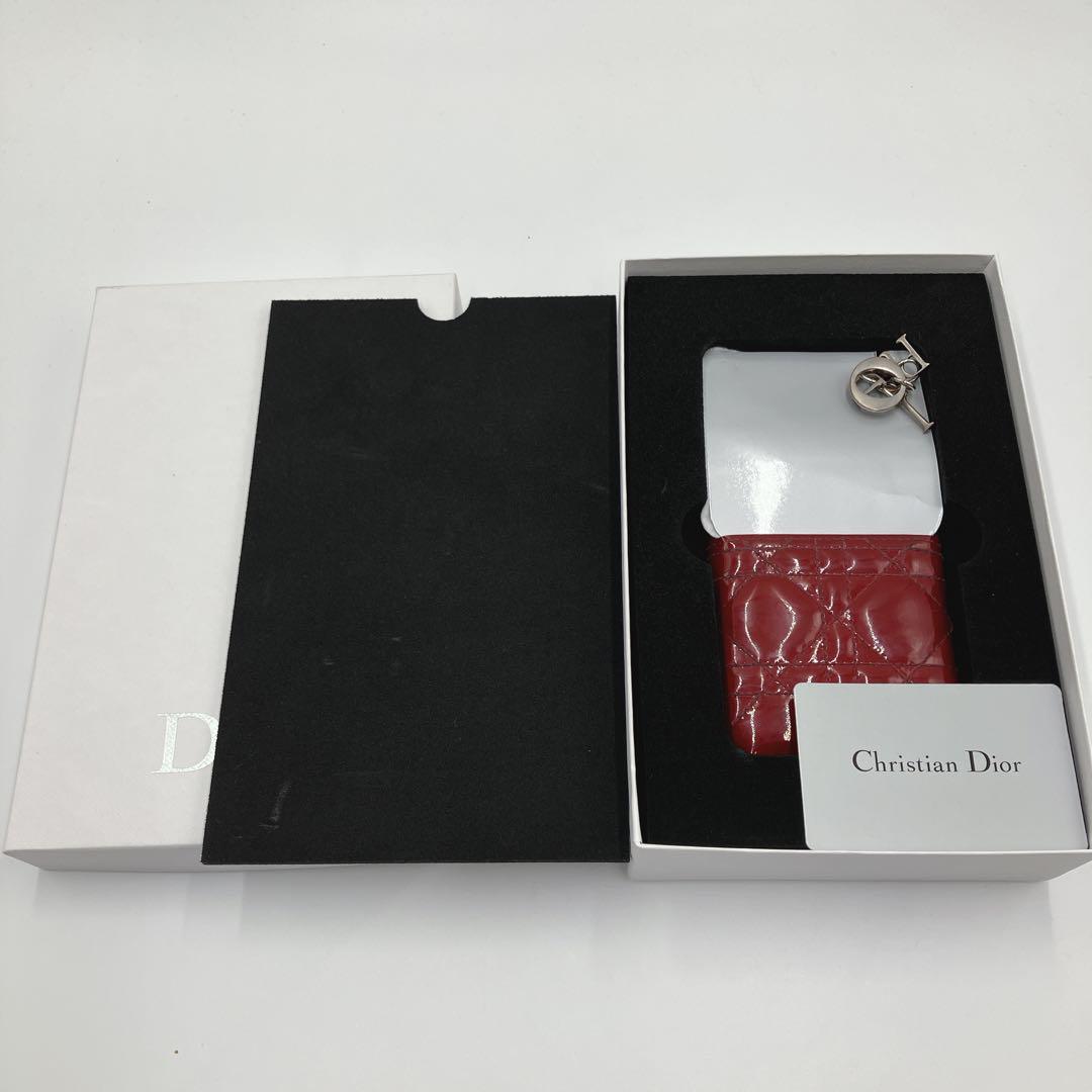 クリスチャンディオール　iPhone XS Max用ケース　赤　エナメル　Christian Dior　箱付　金具　カード付　アクセサリー　レッド アイフォン_画像7