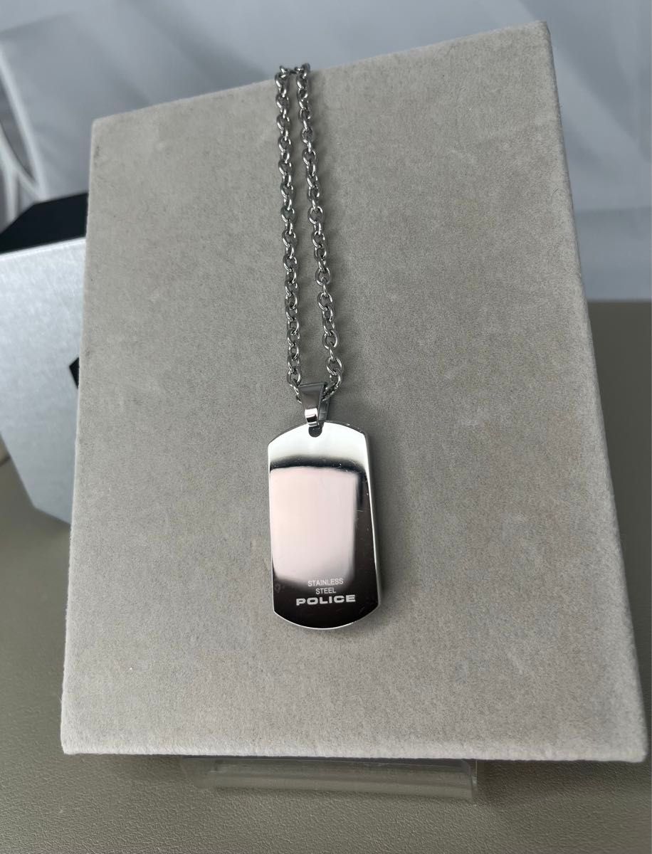 超美品 POLICE ポリス ネックレス シバード レザー シルバー 黒 超美品 POLICE ポリス ネックレス シバード レザー シルバー 黒