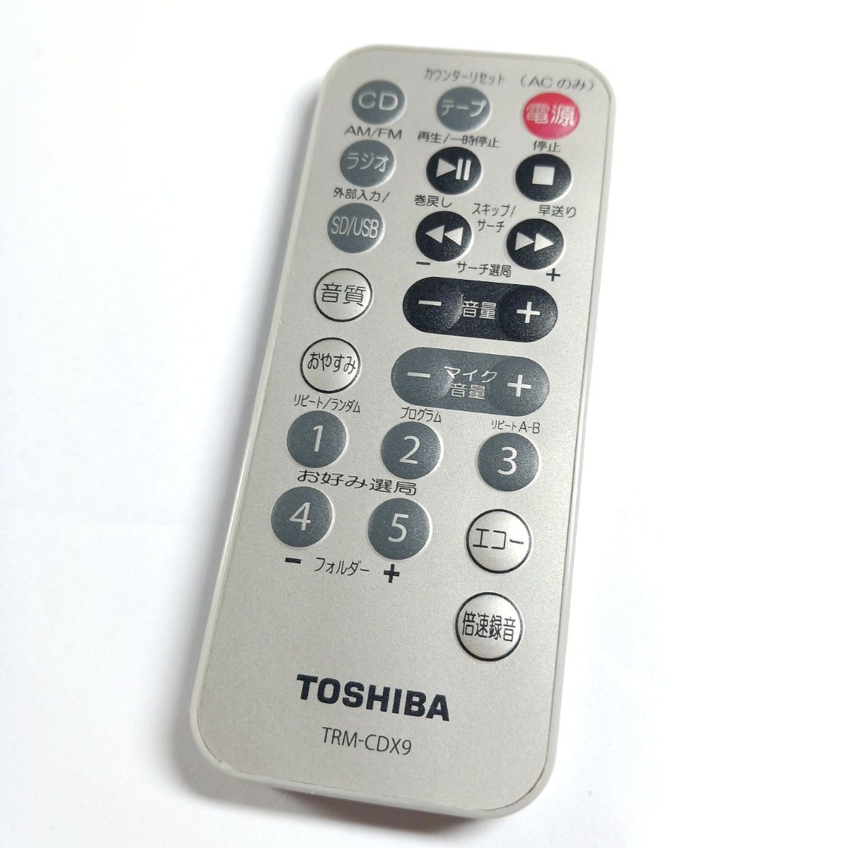 TOSHIBA TOSHIBA TY-CDX9用リモコン　TRM-CDX9 東芝