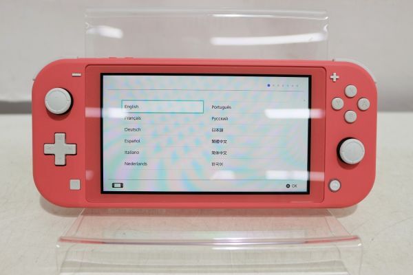 D617H 049 Nintendo Switch Lite ニンテンドースイッチライト コーラル 本体のみ 動作確認済 中古品_画像1