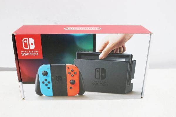 D621H 049 Nintendo Switch ニンテンドースイッチ 旧型 ネオンブルー/ネオンレッド 現状品 ジャンク_画像1