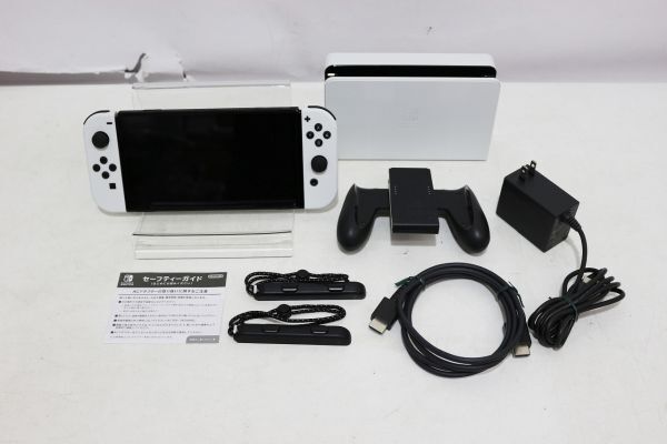 D628H 049 Nintendo Switch ニンテンドースイッチ 有機ELモデル ホワイト 動作確認済 中古品⑤_画像3