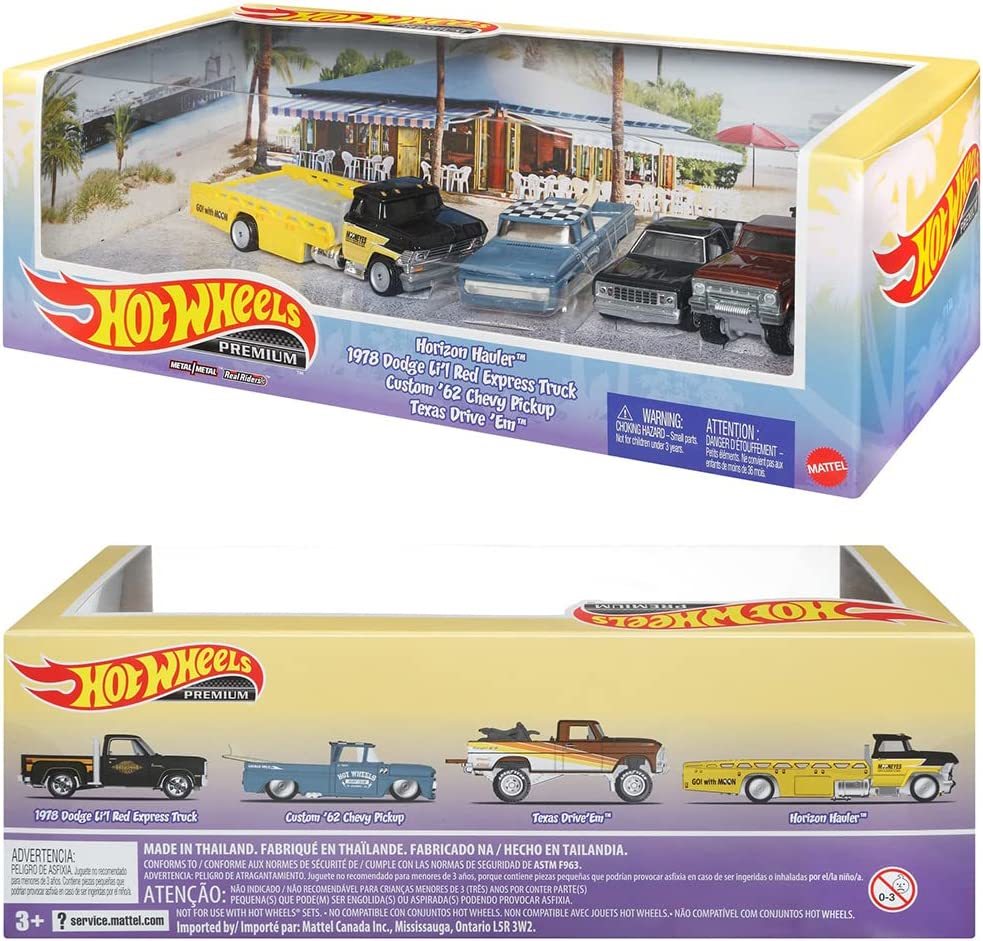 ラス1★ホットウィール Hot Wheels プレミアムコレクターセット★シボレー Ford Dodge フォードダッジ Truckin' Chevy アメ車ピックアップの画像2