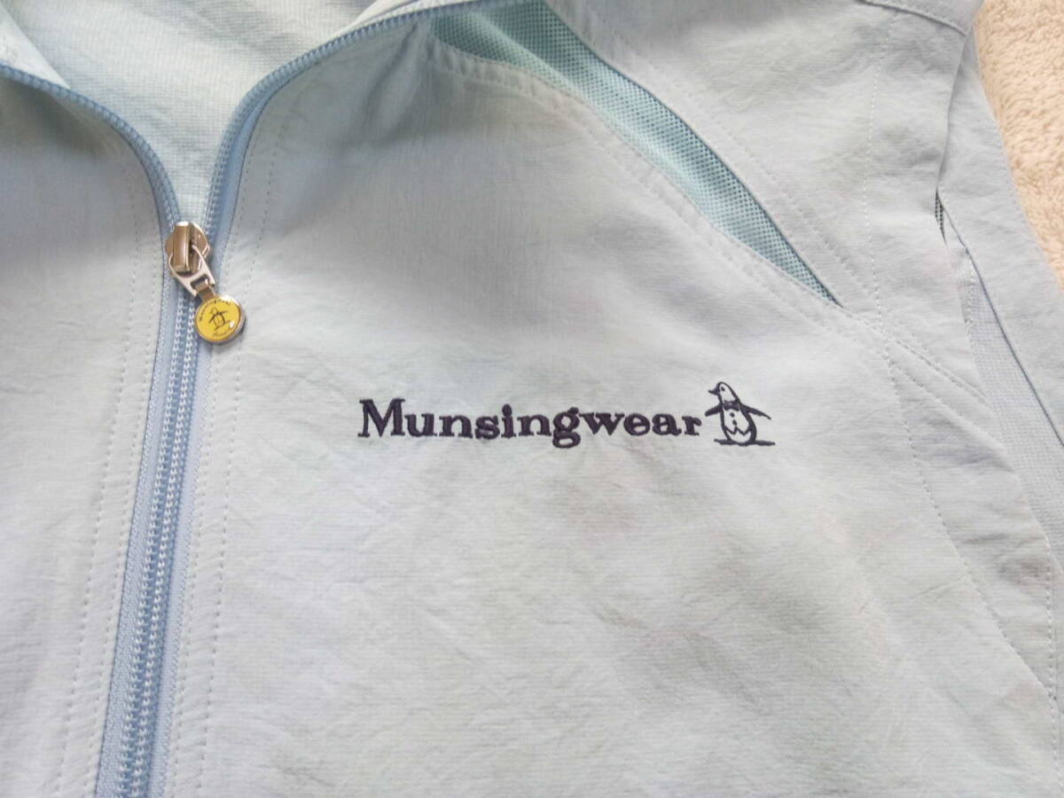 美品　Munsingwear マンシング　プリーツ加工部分メッシュウインドベスト　メンズL