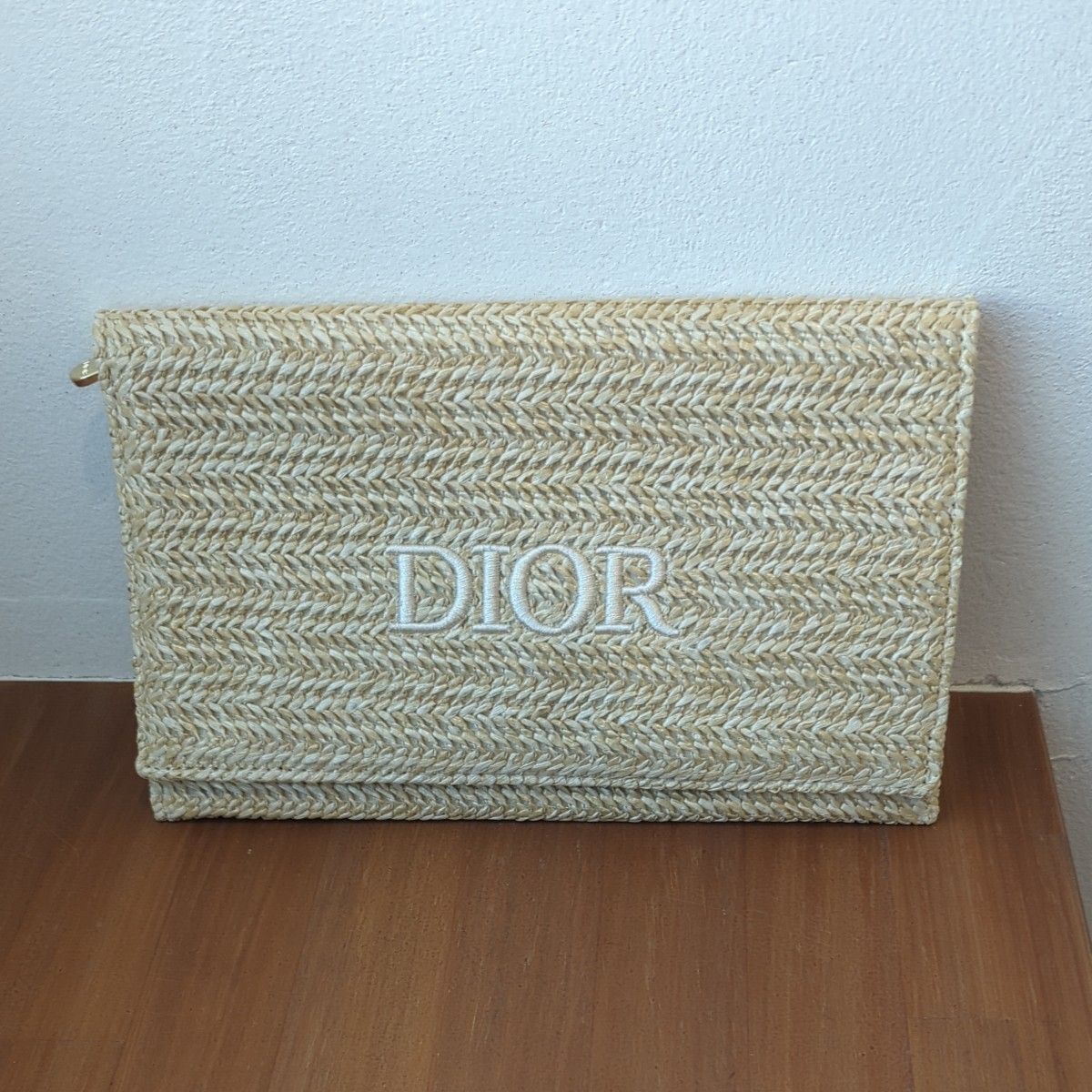 ディオール Dior 夏 クラッチ ポーチ ラタン クリスチャンディオール Christian Dior 麻 2023