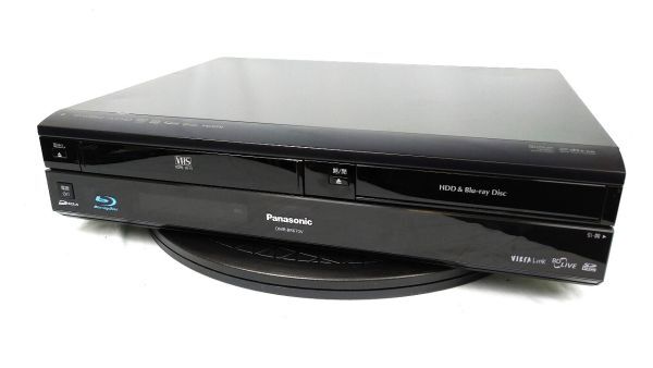 EM-12949B〔ジャンク/通電確認済み〕HDD搭載VHS一体型ブルーレイレコーダー［DMR-BR670V］2009年製 320GB (パナソニック Panasonic) 中古_ターンテーブルは付属致しません。