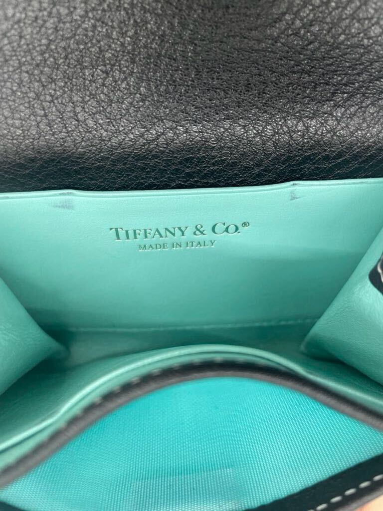 【K】ウォレット ブラック Tiffany ティファニー ブルー　カードケース　（4405）_画像6