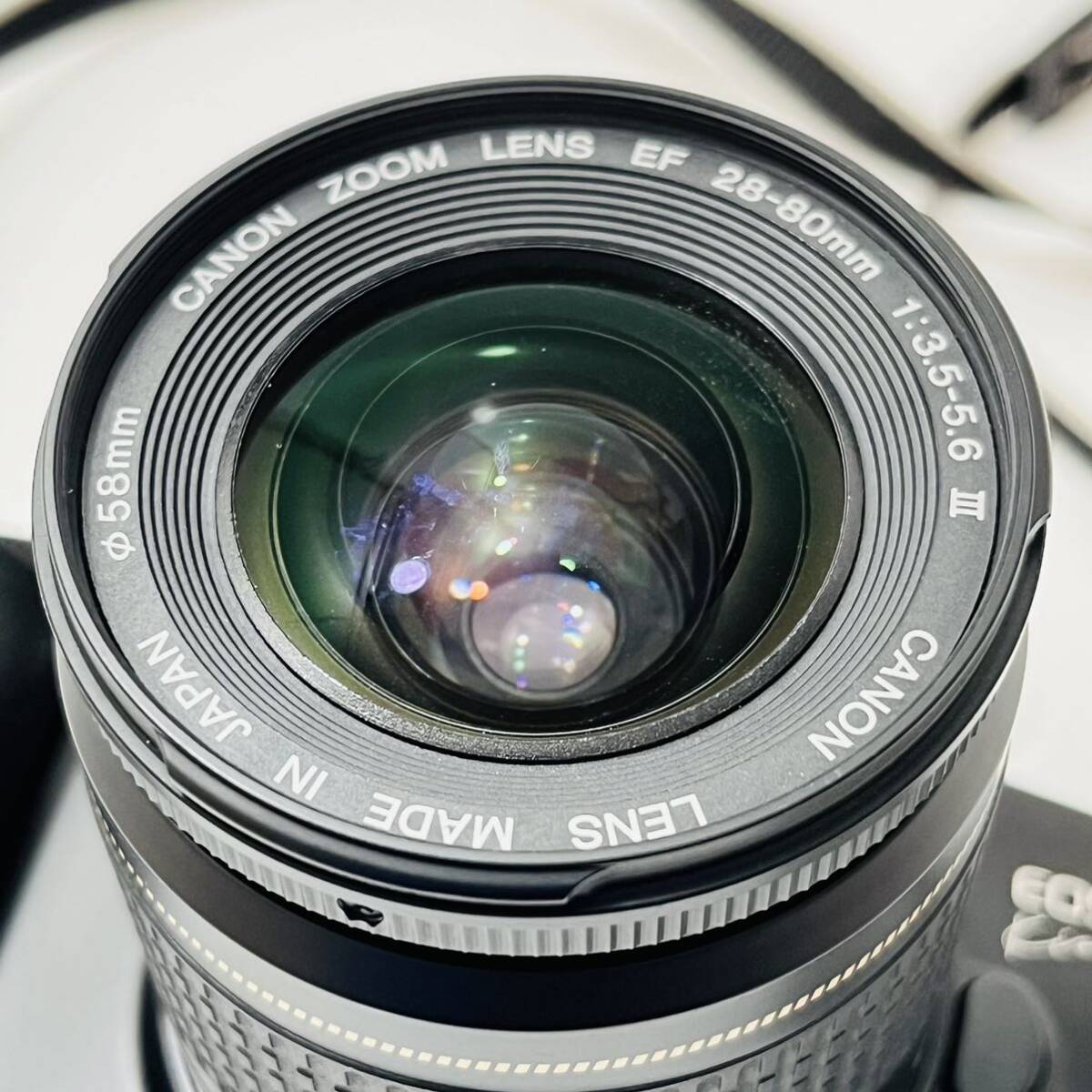 Canonフィルムカメラ EOS Kiss イオス キス キャノン レンズ ULTRASONIC 0.38m/1.3ft AF 28-80mmの画像5