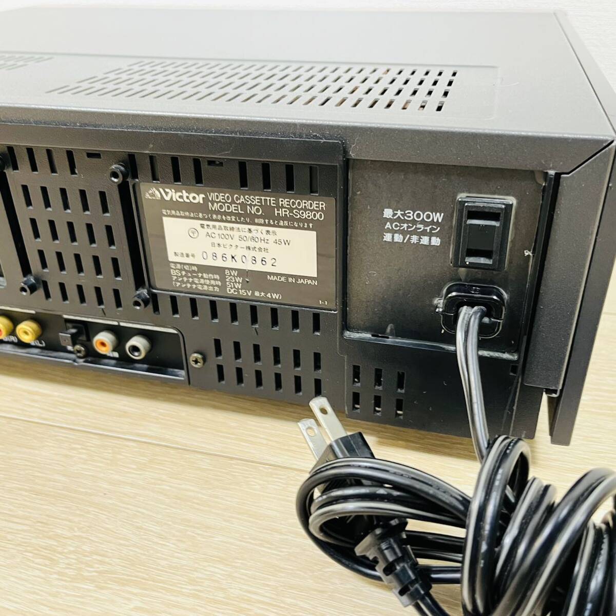 Victor ビクター ビデオ カセット レコーダー HR-S9800 S-VHS デッキ プレーヤー 映像機器_画像9