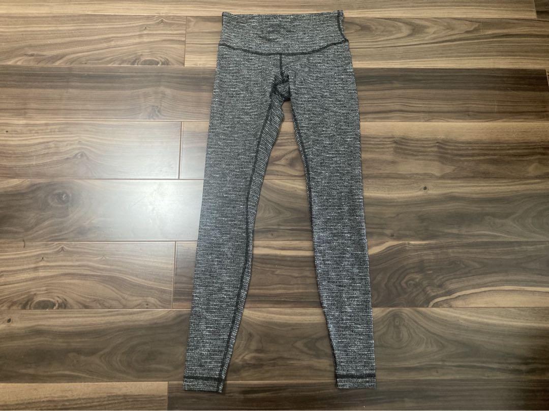 ルルレモン lululemon Wunder Under Pant Ⅲ 黒白柄 サイズ6 レギンス パンツ タイツ