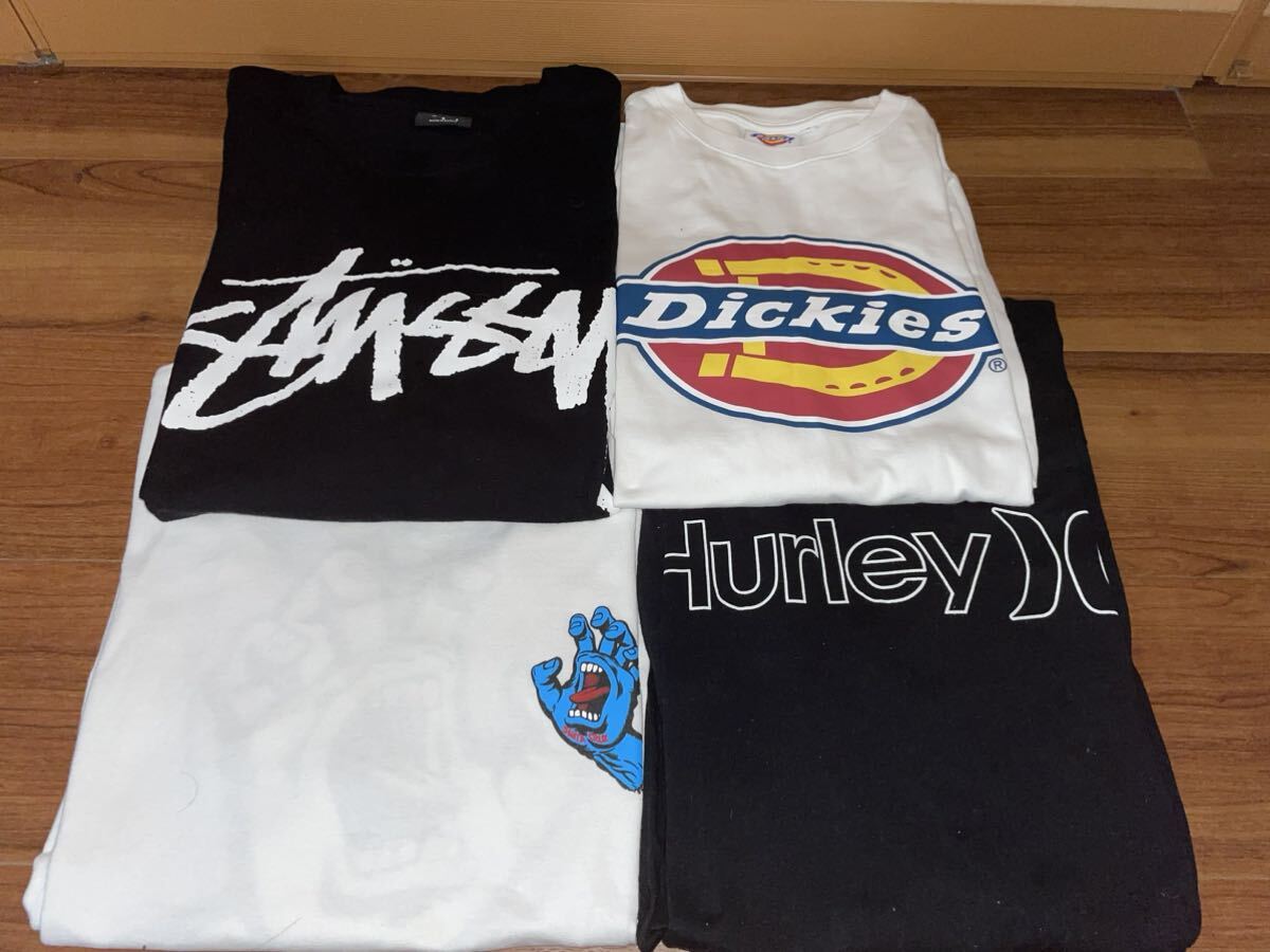 【Stussy/Dickies/Santa Cruz/Hurley】長袖Tシャツ4点セット 古着の画像2