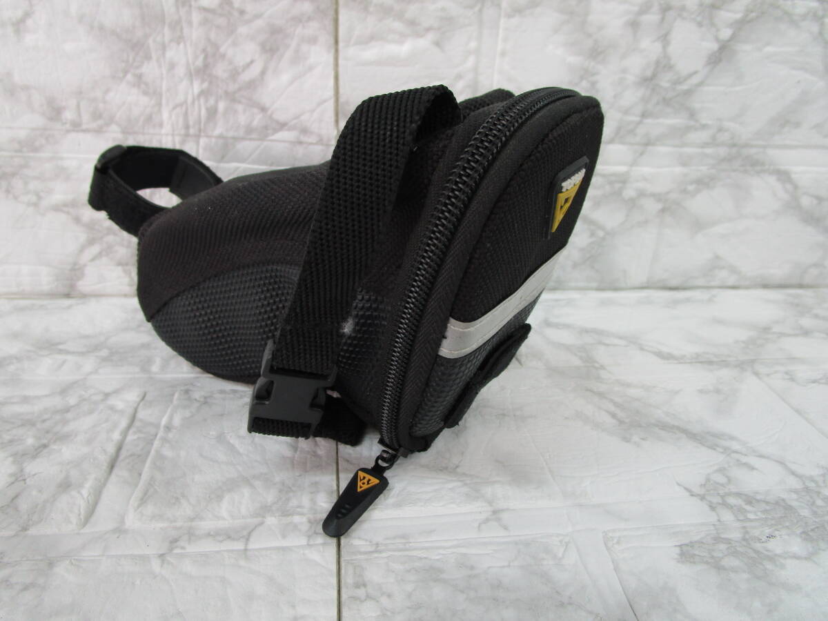 W.24E16 TO * postage 300 jpy fixed amount * saddle-bag TOPEAK black USED *