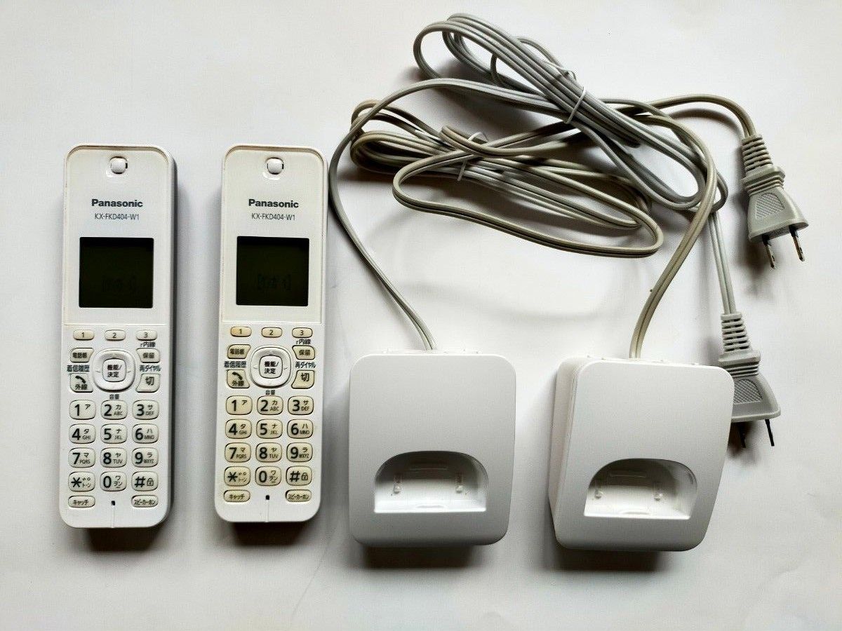 パナソニック 充電器付増設子機 KX-FKD404-W1(×2台 ) Panasonic 子機 コードレス電話機