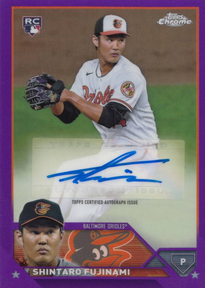 【藤浪晋太郎】ルーキー 直筆サインカード 250枚限定 阪神タイガース 2023 TOPPS AUTO CHROME AUTOGRAPH #検索 BBM EPOCH エポック_画像1