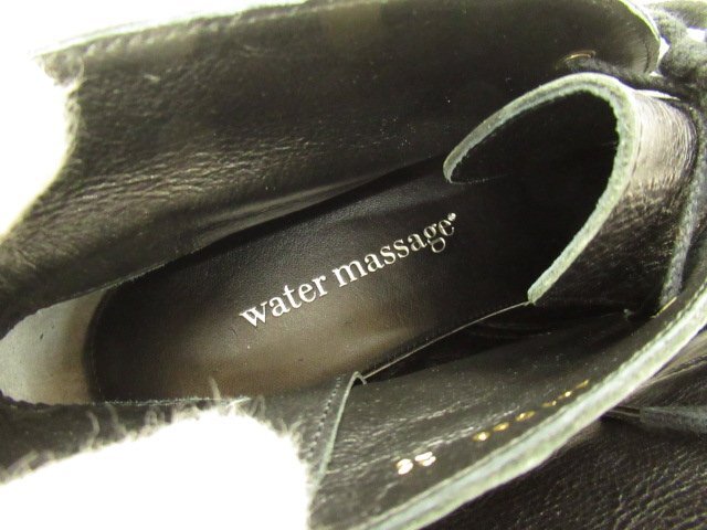 卑弥呼 water massage ウォーターマッサージ 新品未使用 レディース 横ファスナー レザー ブーティ シューズ 25 ブラック★宅配便S★o0224_画像7