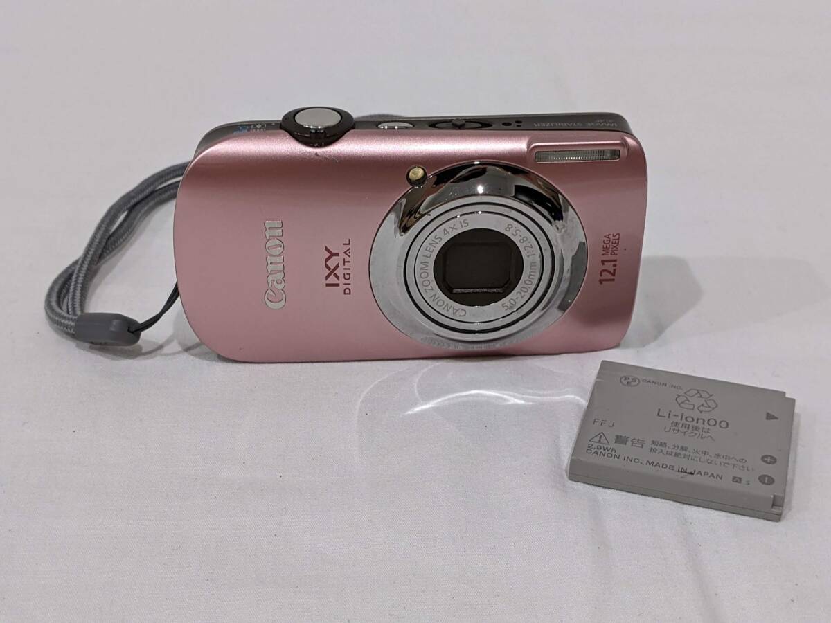 【2662】Canon キャノン IXY DIGITAL 510 IS PC1356 5.0-20.0mm 1:2.8-5.8 ピンク デジカメ カメラの画像1