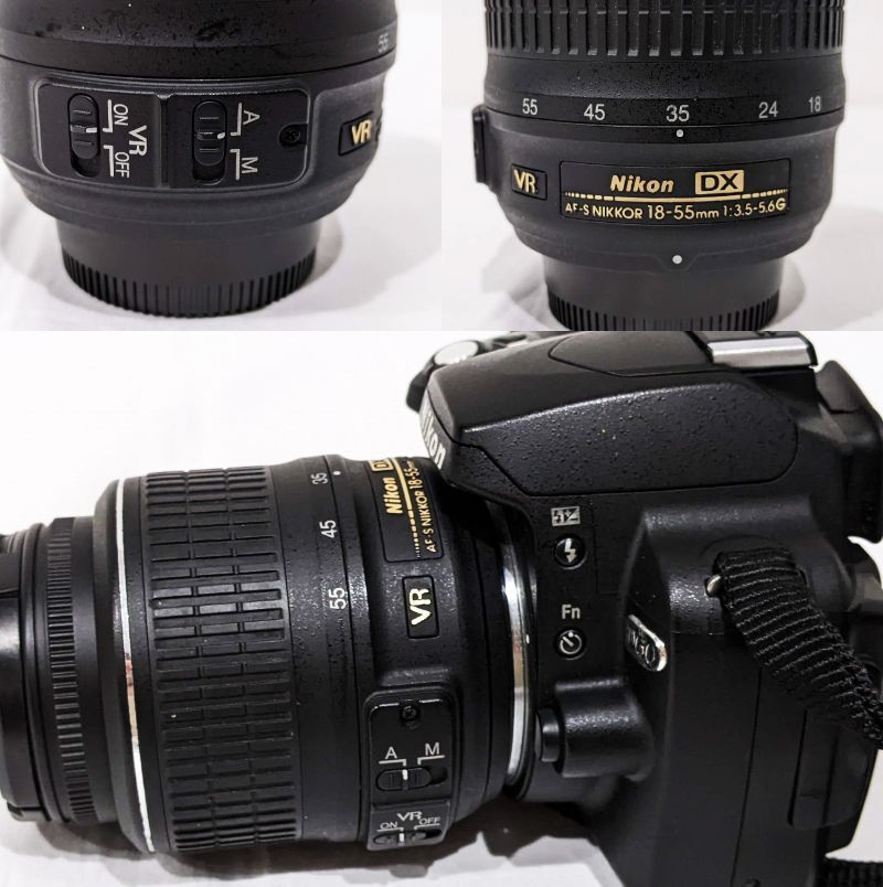 【2138】NIKON ニコン カメラ D60 レンズ DX AF-S 三脚セット デジタル一眼レフ AF-S NIKKOR 18-55mm 1:3.5-5.6G VRの画像8