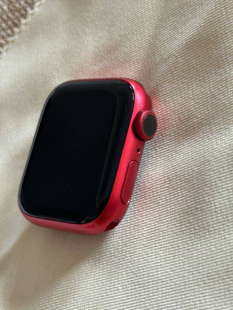 ★ 美品 ★バッテリー100% ★ Apple Watch Series 8 41mm PRODUCT RED アップルウォッチ レッド アルミニウム GPS 純正品 
