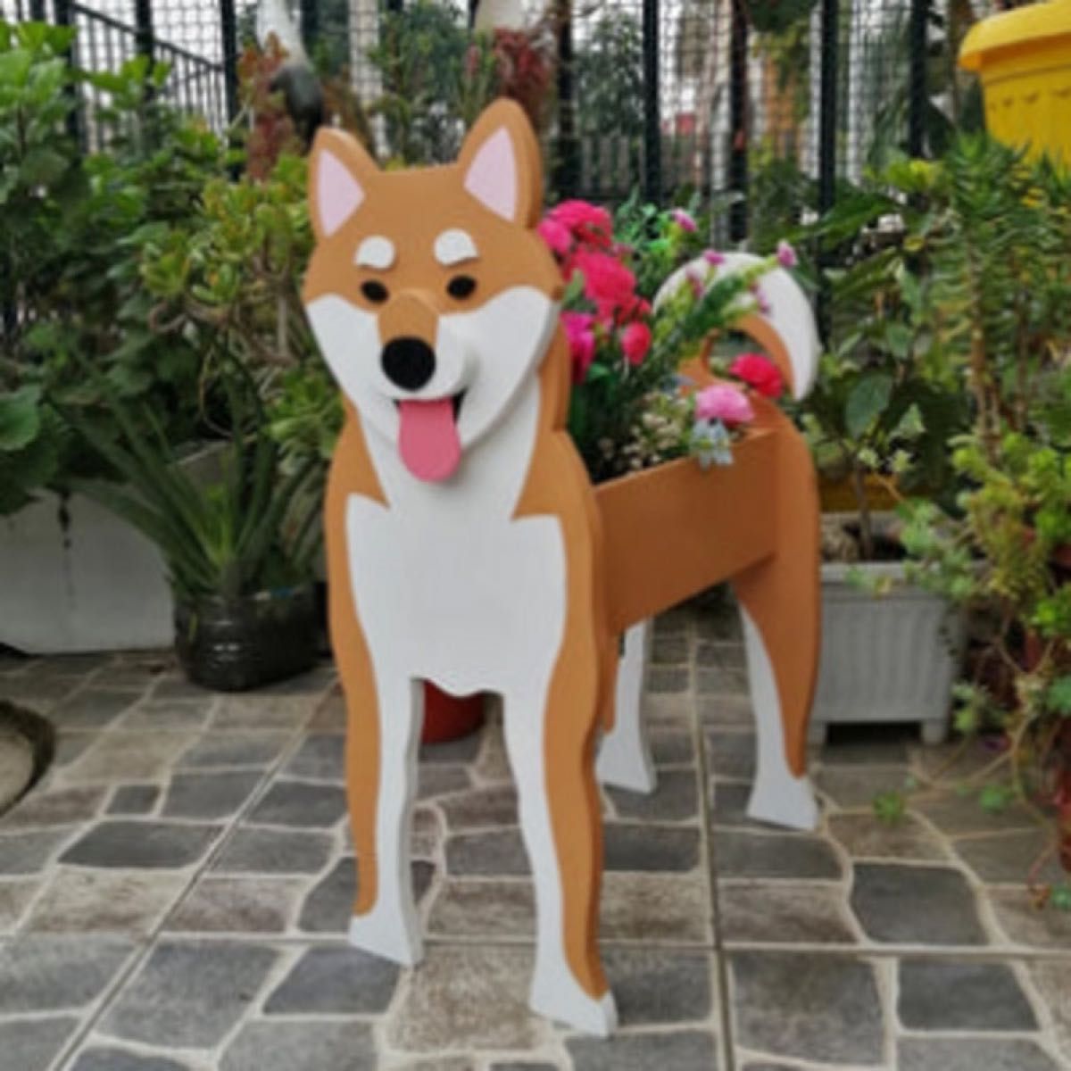 柴犬　プランター　犬　可愛い　花　置物　ガーデニング　園芸　鉢植え　新品