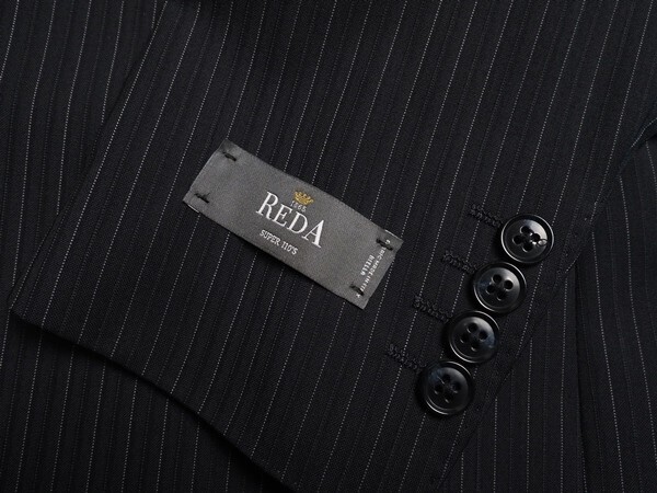  new goods translation 8.6 ten thousand jpy large hand general merchandise shop treatment [REDAreda Italy made cloth ]Super110S wool 100% stripe suit AB5 dark blue (B) 1660891-505